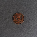 Cool Cat Stamp Design Leather Patches with Optional Hook and Loop Fastener
