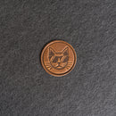 Cool Cat Stamp Design Leather Patches with Optional Hook and Loop Fastener