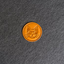 Cool Cat Stamp Design Leather Patches with Optional Hook and Loop Fastener