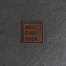 Best Dad Ever Stamp Leather Patches with Optional Hook and Loop Fastener