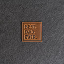 Best Dad Ever Stamp Leather Patches with Optional Hook and Loop Fastener
