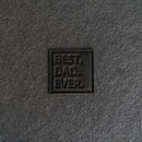 Best Dad Ever Stamp Leather Patches with Optional Hook and Loop Fastener