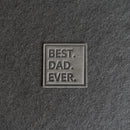 Best Dad Ever Stamp Leather Patches with Optional Hook and Loop Fastener