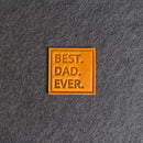 Best Dad Ever Stamp Leather Patches with Optional Hook and Loop Fastener