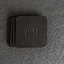 Personalized Leather Coasters -  Individual or Set of 4