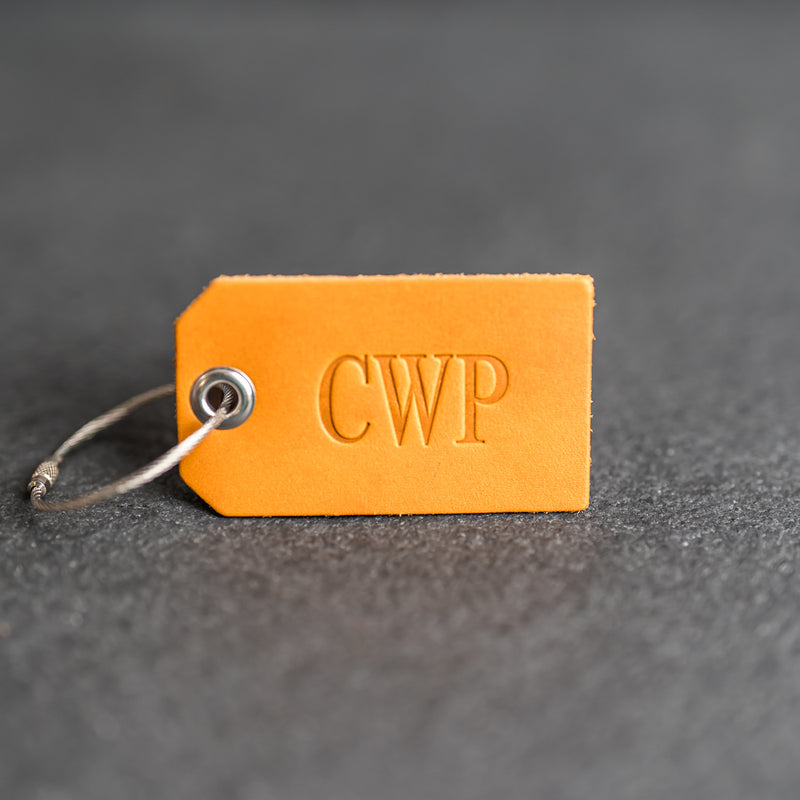 Personalized Leather Luggage Tags – Ox Pine - Main Image