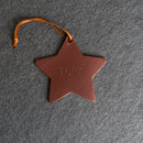 Shop Personalized Star Leather Christmas Ornament Stocking Tag