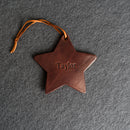 Buy Best Personalized Star Leather Christmas Ornament Stocking Tag