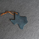 Personalized Leather Christmas Ornament - Texas Shape | Stocking Tags