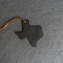 Personalized Leather Christmas Ornament - Texas Shape | Stocking Tags