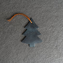 Personalized Leather Christmas Ornament - Pine Tree Shape | Stocking Tags