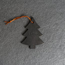 Personalized Leather Christmas Ornament - Pine Tree Shape | Stocking Tags