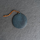 Personalized Circle Shape Leather Christmas Ornament | Stocking Tags