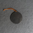 Personalized Circle Shape Leather Christmas Ornament | Stocking Tags