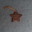 Star Leather Christmas Ornament Stocking Tag Online