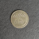 Coffee Lover Leather Coasters - 4" Round - Sold individually or as a Set of 4