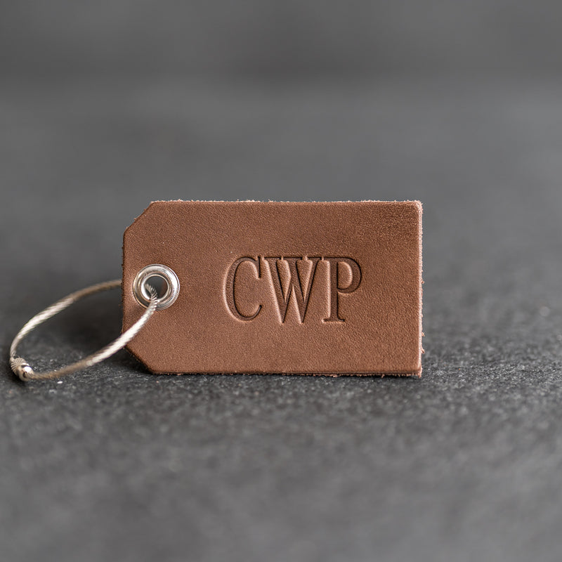 Weddings - Personalized Leather Luggage Tag Place Cards/Favors