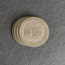 Celtic Tree Symbol Leather Coasters - Individual or Set of 4