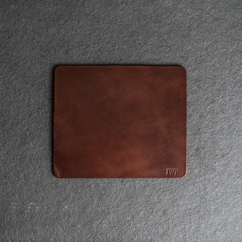 Leather Mouse Pad - Personalized with Initials, Name, or Logo