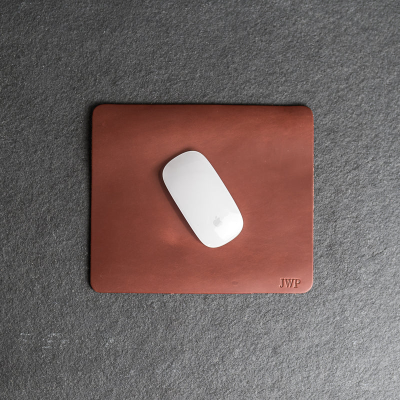 Leather Mouse Pad - Personalized with Initials, Name, or Logo