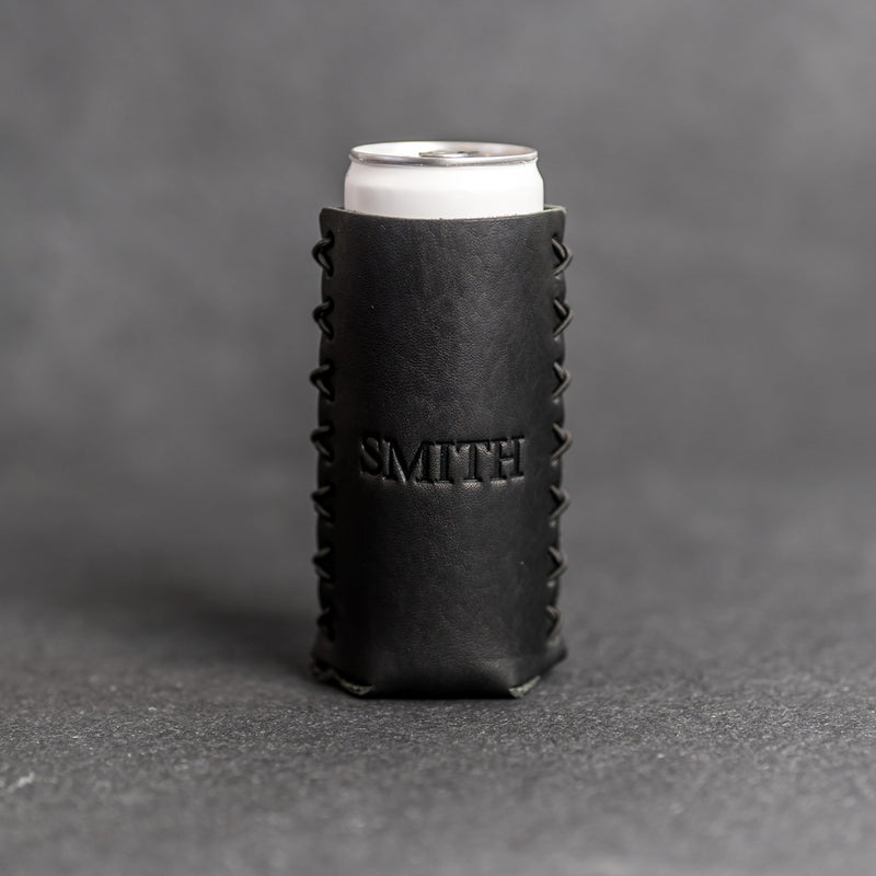 Personalized Leather Slim Can Coozie