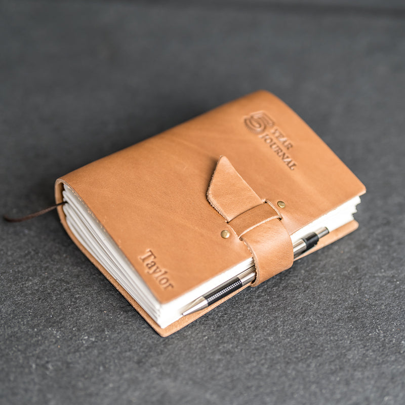 Personalized 5 Year Leather Journal