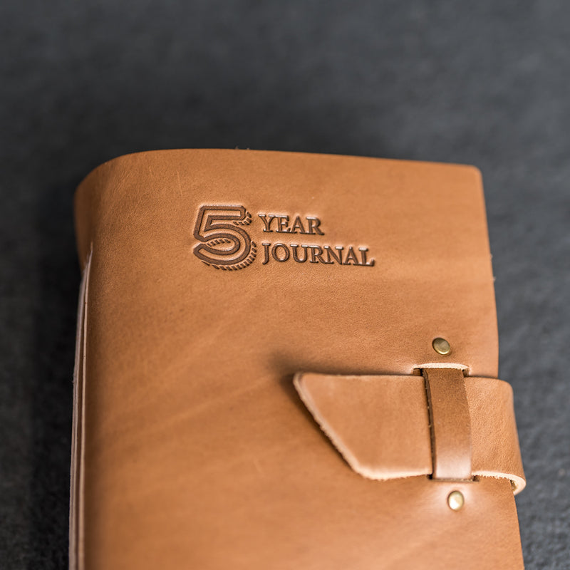 Personalized 5 Year Leather Journal