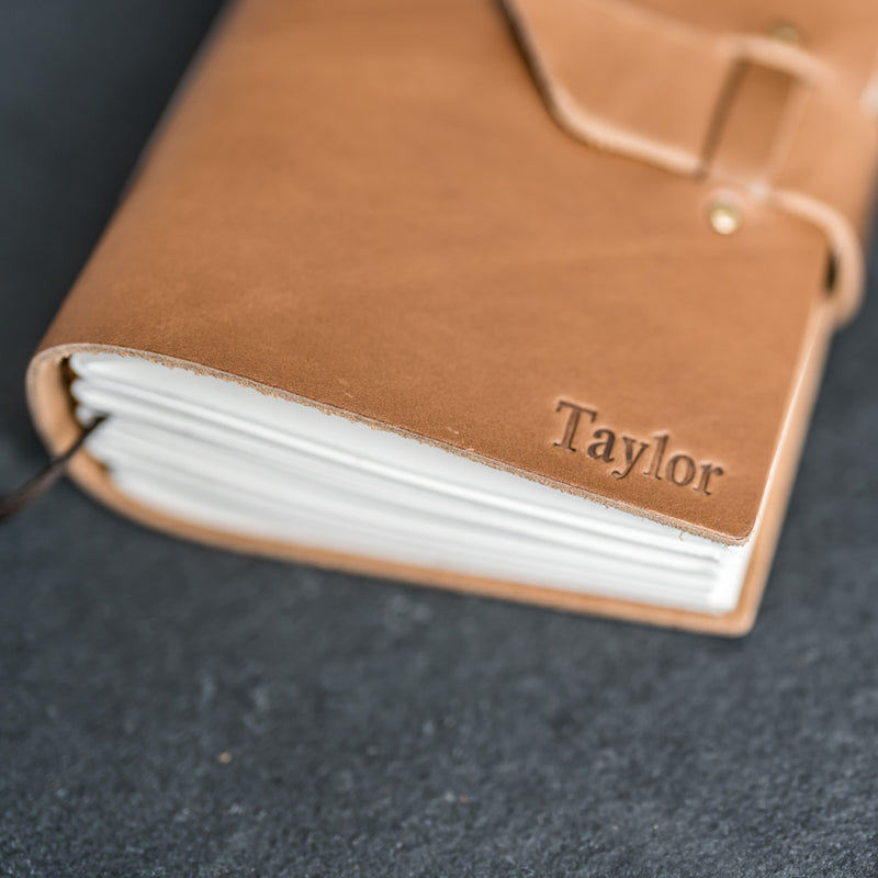 Personalized 5 Year Leather Journal