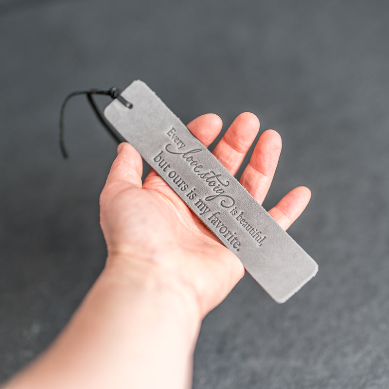 Love Story Quote - Leather Bookmark with Tassel