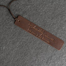 Love Story Quote - Leather Bookmark with Tassel