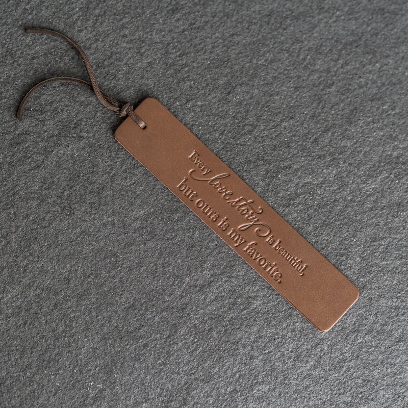 Love Story Quote - Leather Bookmark with Tassel