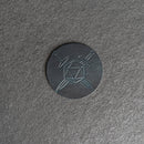 D20 with Swords Symbol Leather Coasters - Individual or Set of 4