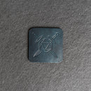 D20 with Swords Symbol Leather Coasters - Individual or Set of 4