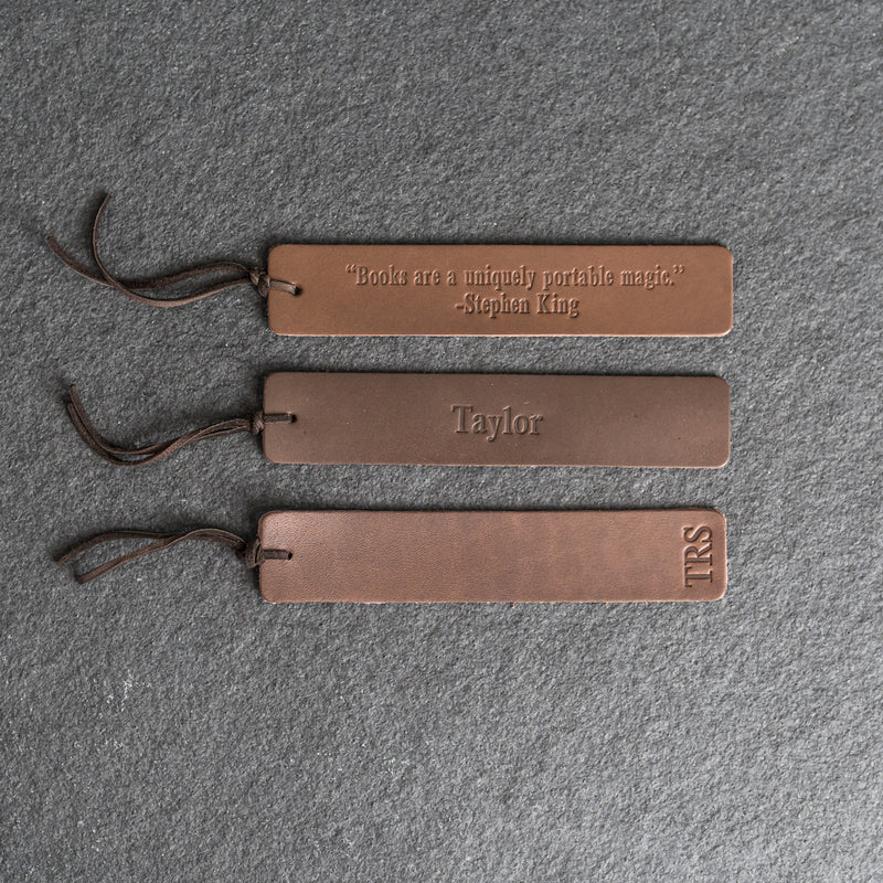 Personalized Premium Leather Bookmark with Tassel