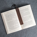 A book is a gift... - Leather Bookmark with Tassel