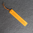 Bookmarks are for QUITTERS - Leather Bookmark with Tassel