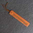 A book is a gift... - Leather Bookmark with Tassel