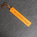 A book is a gift... - Leather Bookmark with Tassel