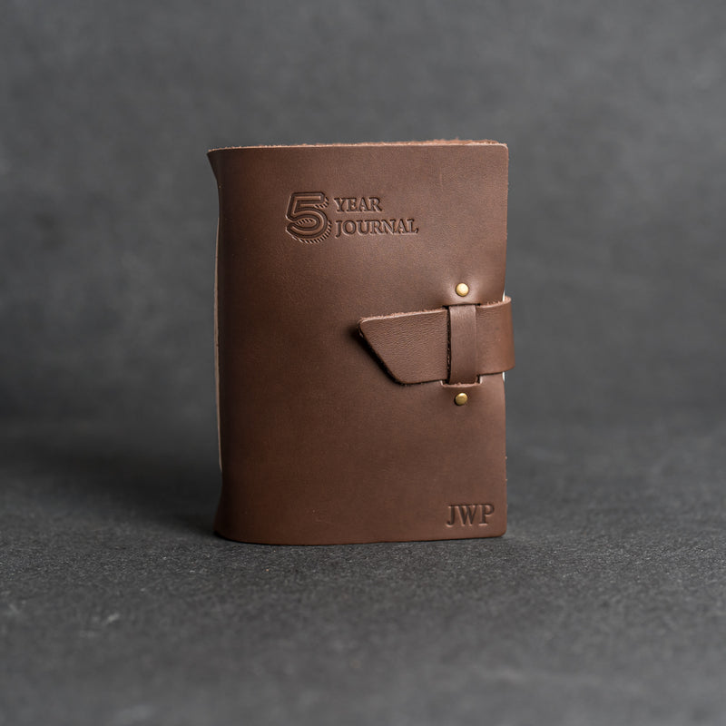 Personalized 5 Year Leather Journal