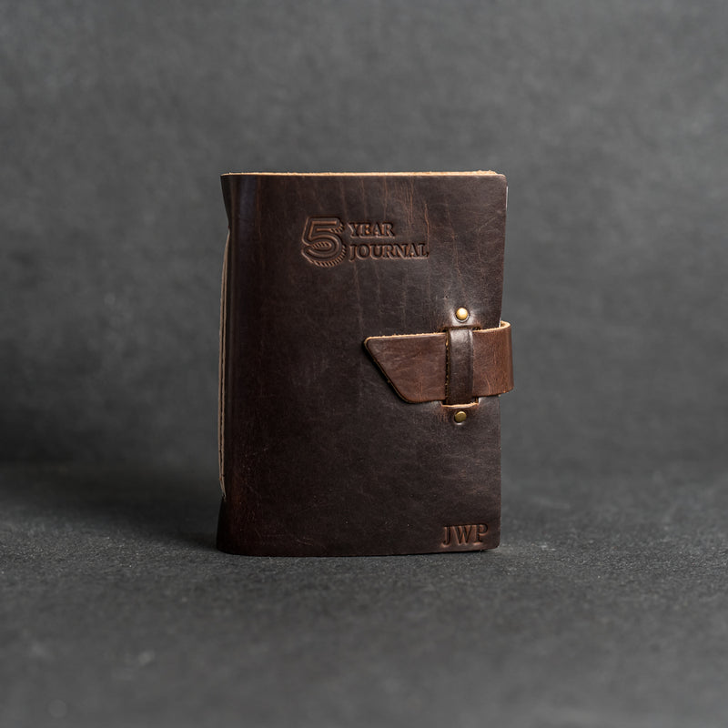 Personalized 5 Year Leather Journal