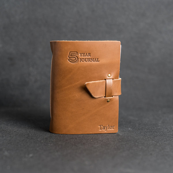 Personalized 5 Year Leather Journal