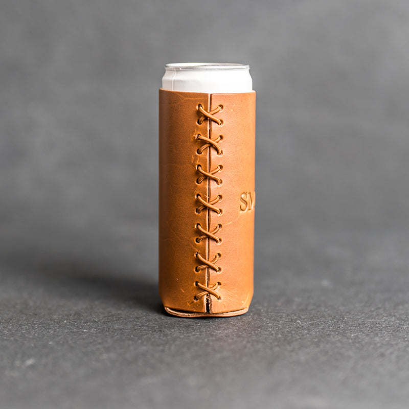 Personalized Leather Slim Can Coozie