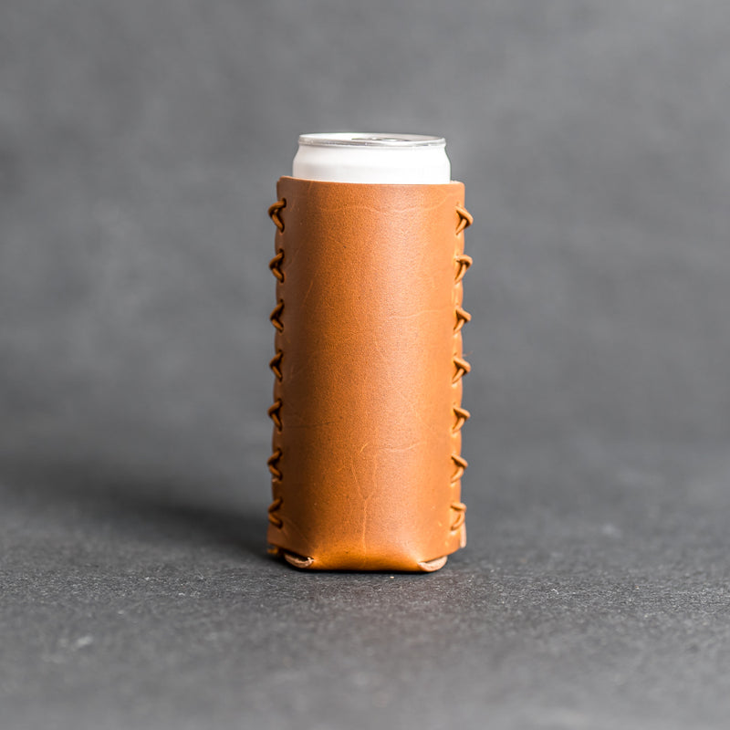 Personalized Leather Slim Can Coozie