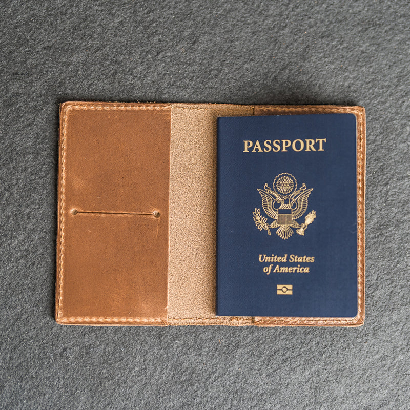 Personalized Leather Passport Cover