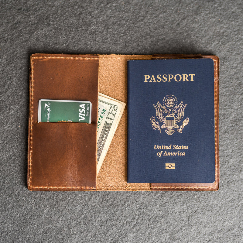 Personalized Leather Passport Cover