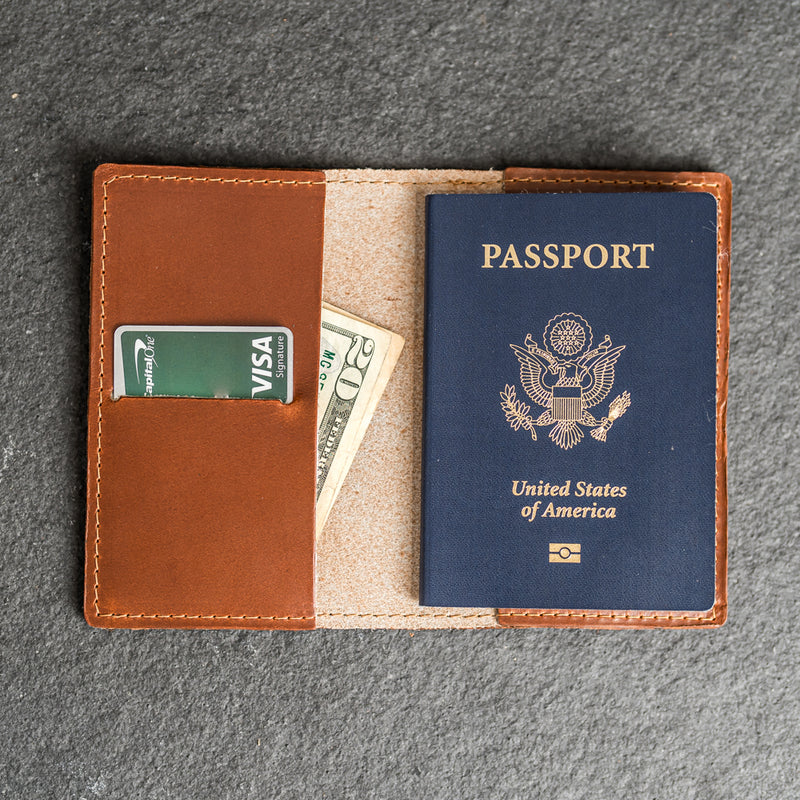 Personalized Leather Passport Cover