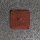 Personalized Leather Coasters -  Individual or Set of 4