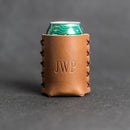 Personalized Leather Can Holder Drink Sleeve