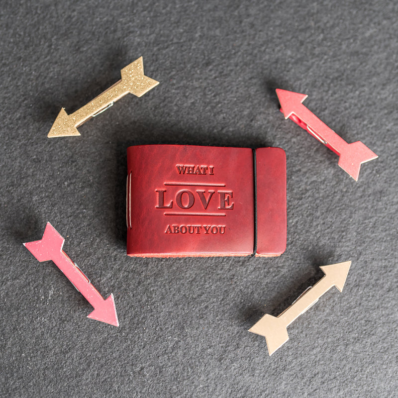 LIMITED EDITION - What I Love About You Book in Red Leather