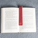 LIMITED EDITION - Red Personalized Premium Leather Bookmark